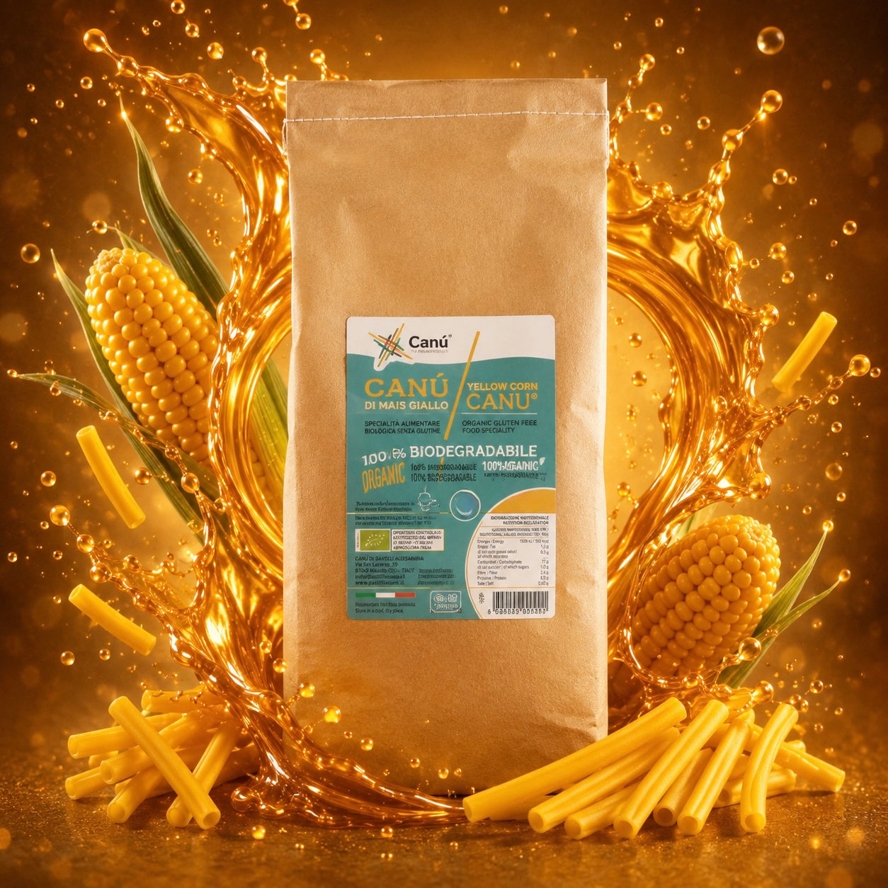 Bio Mais Trinkhalme glutenfrei 500 g Cocktail-Strohhalme